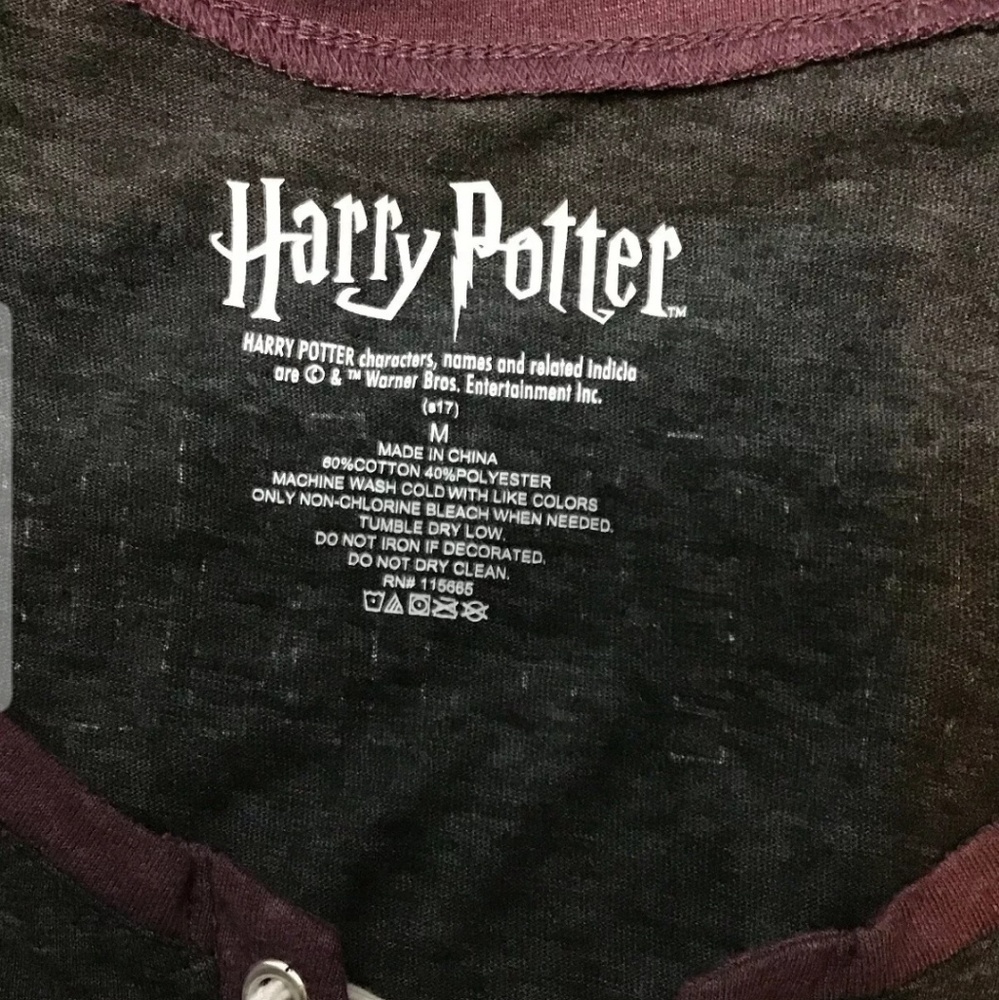 Harry Potter Ragland Gryffindor Front Tie Top (B) - Picture 8 of 8